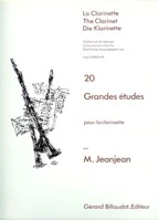 20 Grandes Etudes for Clarinet by Paul Jeanjean FULL SCORE - STUDY - 524-01441