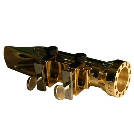 Bari Woodwind Alto Sax Cyclone Mouthpiece - Gold Plated - Image 3