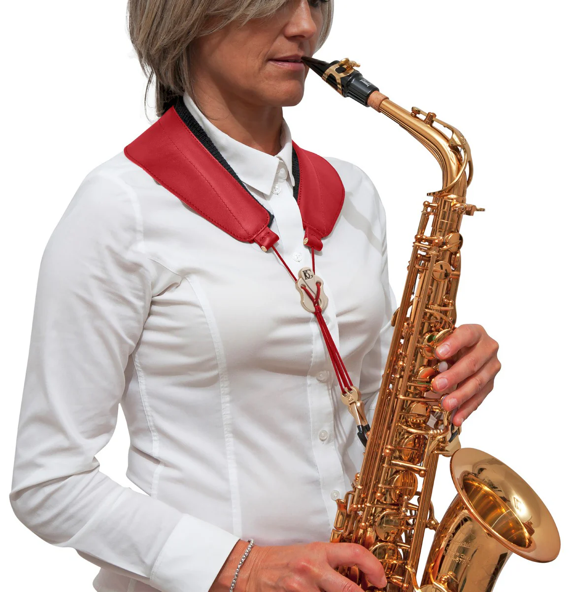 BG France Alto/Tenor Yoke Strap RED - S79JMSH - Image 3