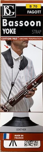 BG France Bassoon Leather Yoke Neck Strap B70 (LEATHER + Cotton PAD) - Image 3