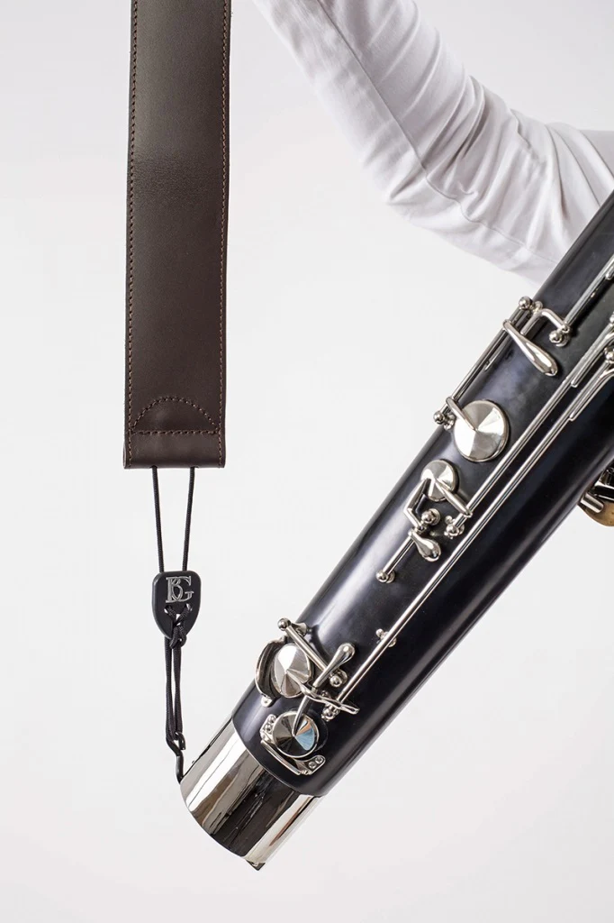 BG France Leather Brown Bassoon Strap Model B05 (METAL HOOK) - Image 2