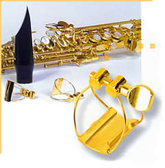 Brancher Gold Plated Ligature for Soprano Sax Hard Rubber MPC- #3 SHG - Image 3