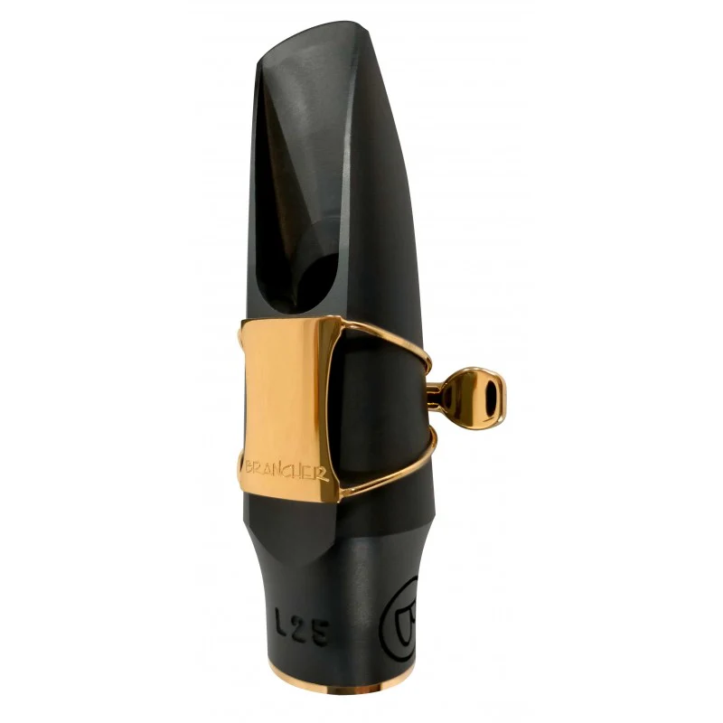 Brancher Hard Rubber Alto Saxophone Mouthpiece with Gold Plated Ligature - Image 2