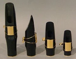 Brancher Hard Rubber Baritone Mouthpiece W/ Gold Plated Ligature - Image 3