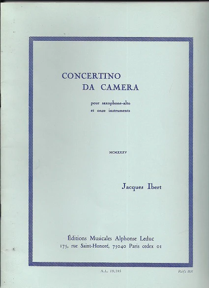Concertino Da Camera by Jacques Ibert - 524-01994