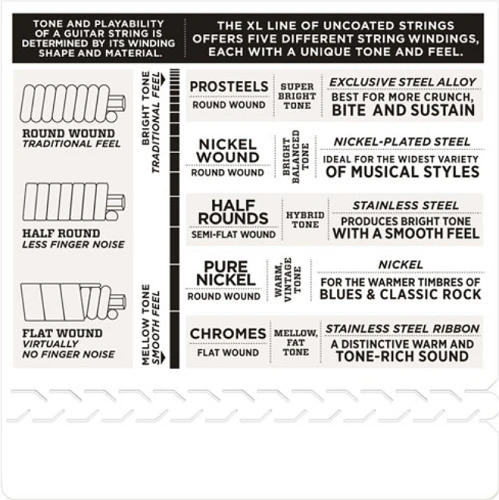 D'Addario Chromes Flat Wound, 7-String, Jazz Light, 11-65 Electric Guitar Strings - ECG24-7 - Image 4