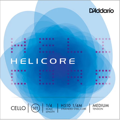 D'Addario Helicore Cello String SET, 1/4 Scale, Medium Tension