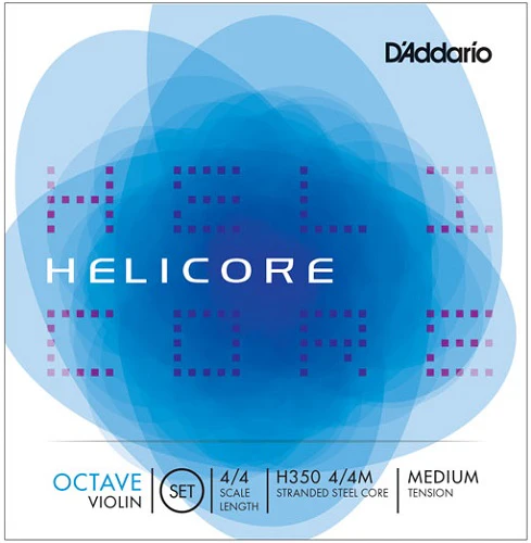 D'Addario Helicore Octave Violin String SET, 4/4 Scale, Medium Tension