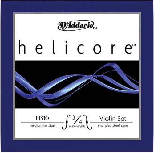D'Addario Helicore Violin String SET, 3/4 Scale, Medium Tension - Image 2