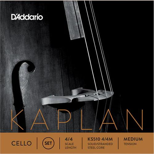 D'Addario Kaplan Cello String SET, 4/4 Scale, Medium Tension