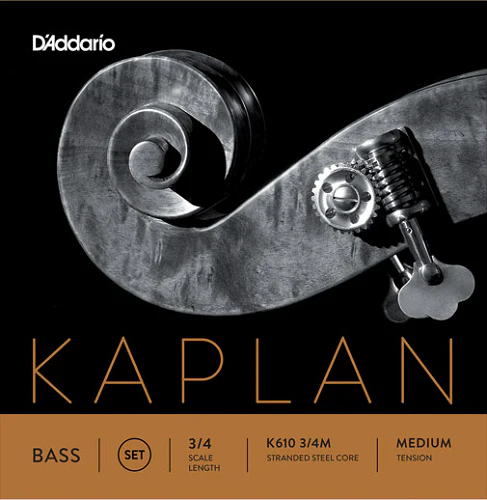 D'Addario Kaplan Double Bass String SET, 3/4 Scale, Medium Tension