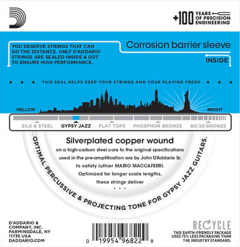 D'Addario Loop END, Light, 10-44 GYPSY Jazz Guitar Strings EJ84L - Image 2