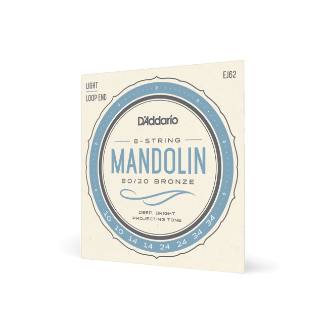 D'Addario Mandolin Strings EJ62 80/20 Phosphor Bronze