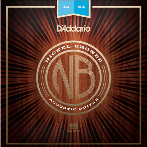 D'Addario Nickel Bronze, Light, 12-53 Acoustic Guitar Strings