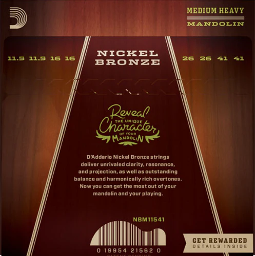 D'Addario Nickel Bronze, Medium-Heavy, 11.5-41 Mandolin Strings - Image 2