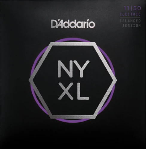 D'Addario Nickel Wound, Balanced TENSION, 11-50, Electric Guitar Strings