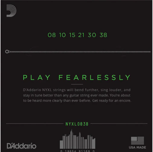 D'Addario  Nickel Wound, Extra Super Light, 8-38 Electric Guitar Strings - Image 2