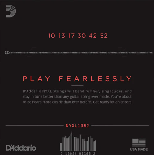 D'Addario Nickel Wound, Light Top/Heavy Bottom, 10-52 Electric Guitar Strings - Image 2