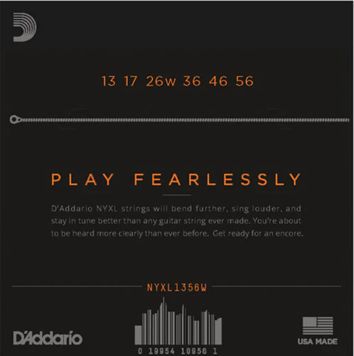 D'Addario Nickel Wound, Medium Wound 3RD, 13-56, Electic Guitar Strings NYXL1356W - Image 2