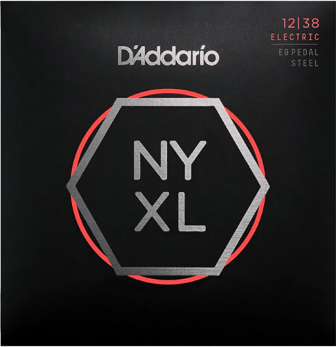 D'Addario Nickel Wound, Pedal STEEL, Custom Medium, 12-38 Electric Guitar Strings