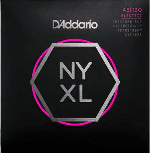 D'Addario NYXL 5-String, Long Scale, Regular Light, Double Ball END, 45-130 Bass Guitar Strings