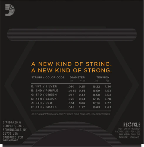 D'Addario  NYXL, Nickel Wound, Balanced TENSION, 10-46 Electric Guitar Strings - Image 3