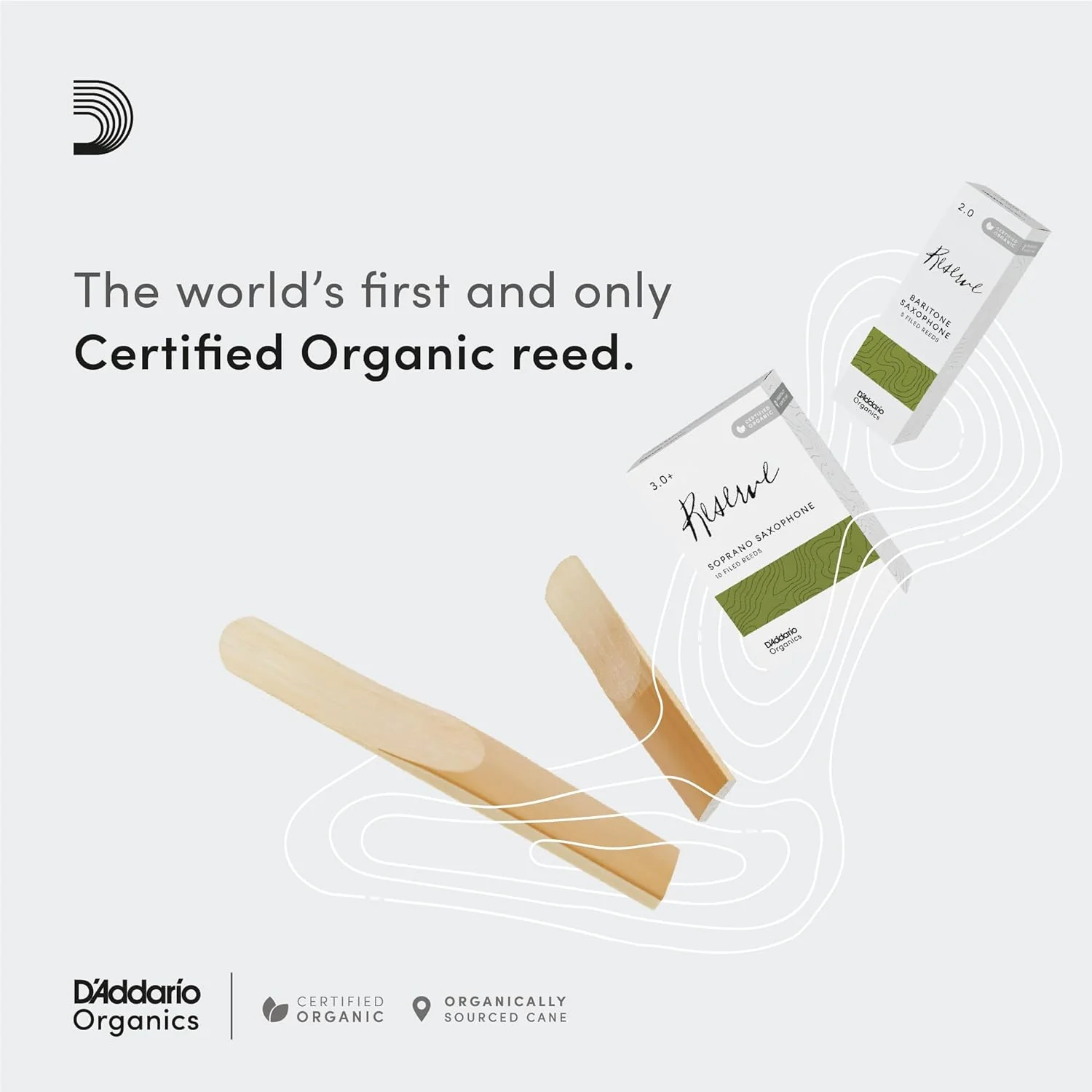 D'Addario Organic Reserve Alto Saxophone Reeds - 3 Pack - Image 3
