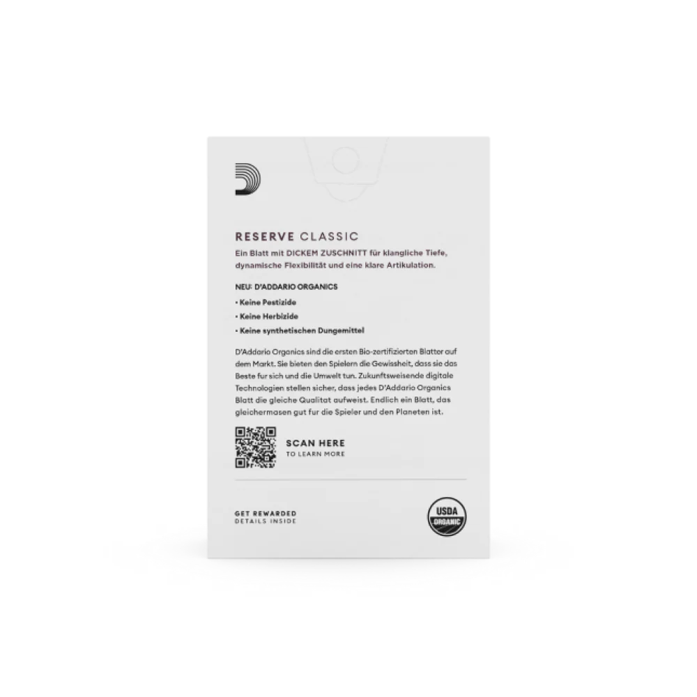 D'Addario Organic Reserve Classic Deutsche Klarinette Reeds - Image 4