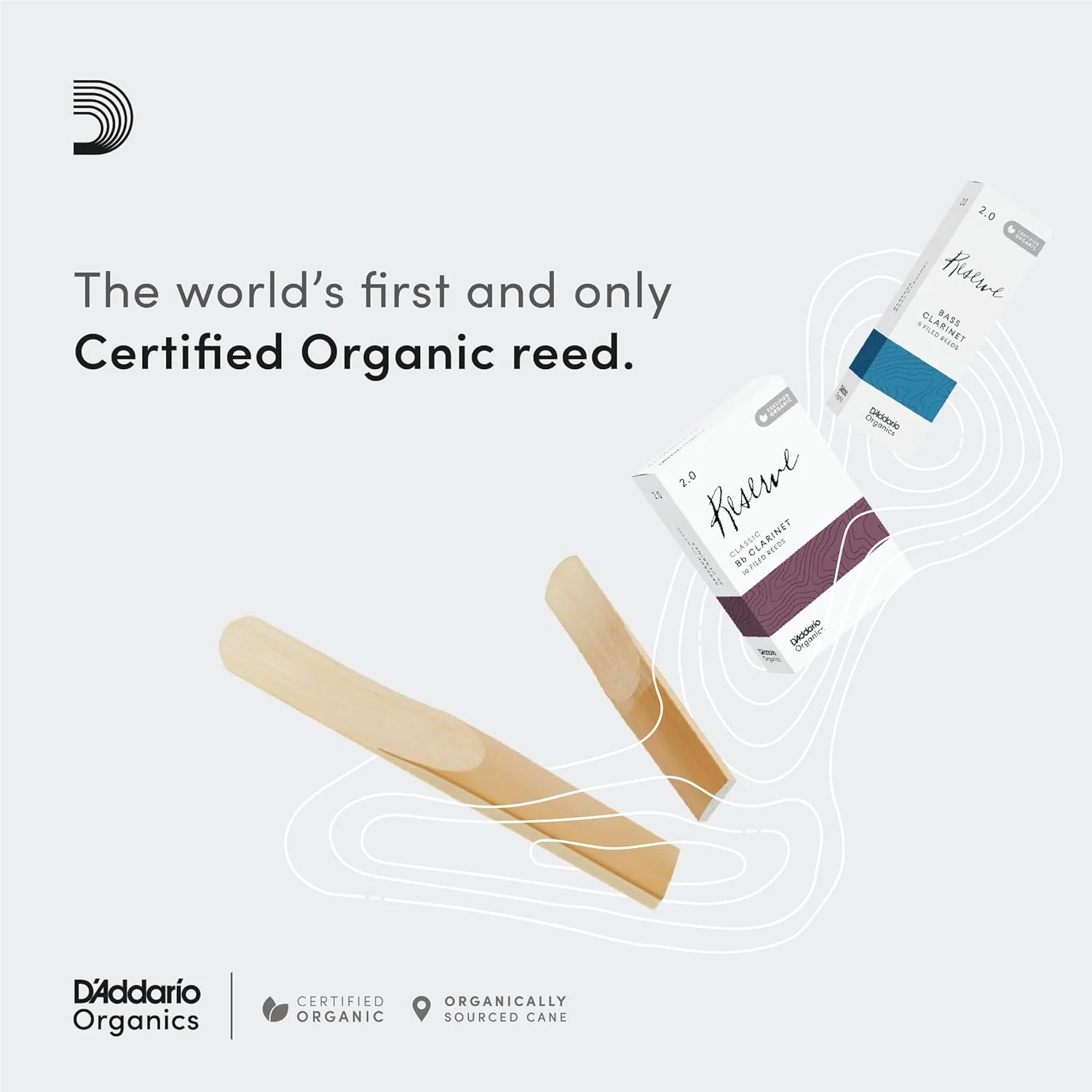 D'Addario Organic Reserve Eb Clarinet Reeds - 3 Pack - Image 3