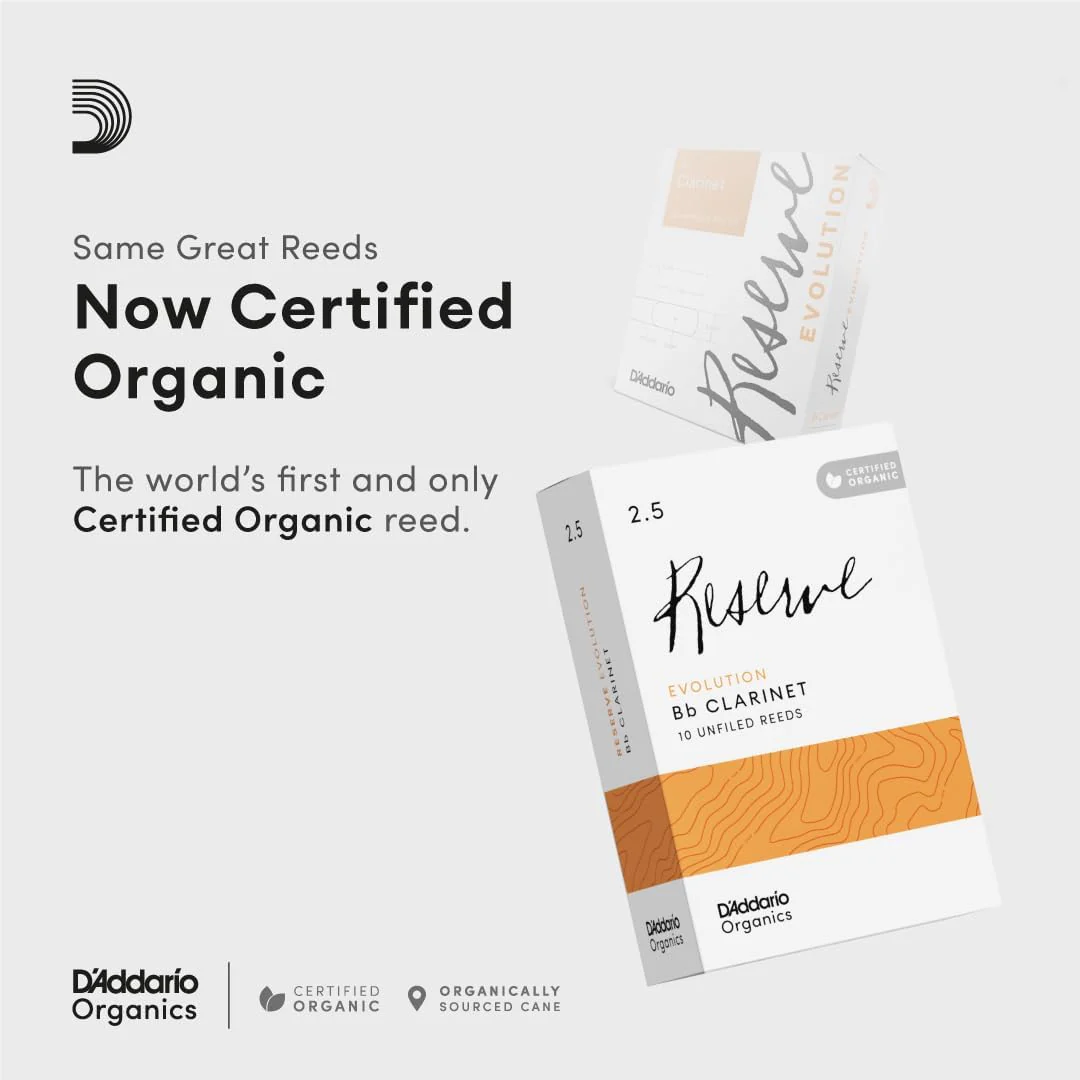 D'Addario Organic Reserve Evolution Bb Clarinet Reeds - 10 per Box - Image 4