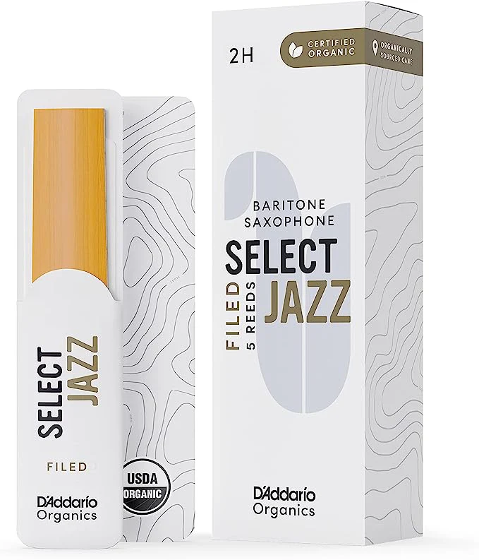 D'Addario Organic Select Jazz Filed Baritone Saxophone Reeds - 5 Per Box - Image 7