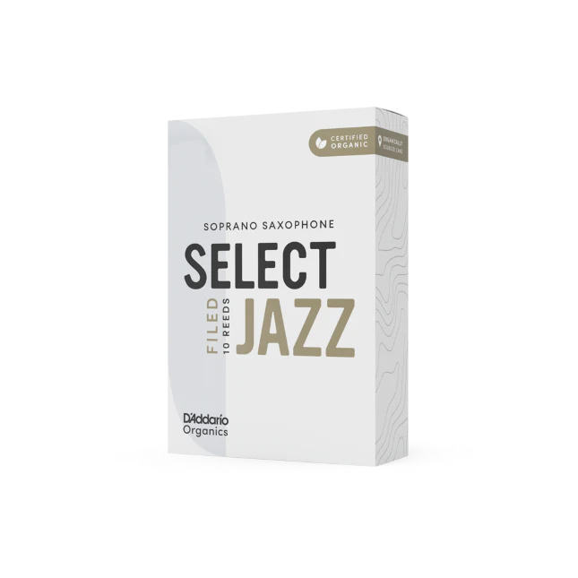 D'Addario Organic Select Jazz Filed Soprano Saxophone Reeds - 10 Per Box - Image 2