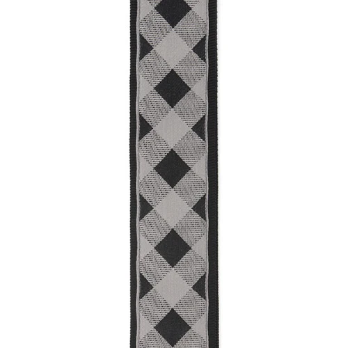 D'Addario Planet Waves Americana Woven Buffalo Check-Grey Guitar Strap - Image 2