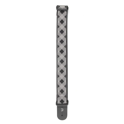 D'Addario Planet Waves Americana Woven Buffalo Check-Grey Guitar Strap - Image 3