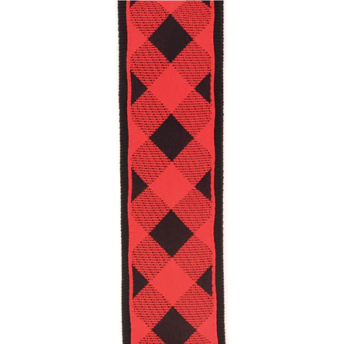 D'Addario Planet Waves Americana Woven Buffalo Check Red Guitar Strap - Image 2