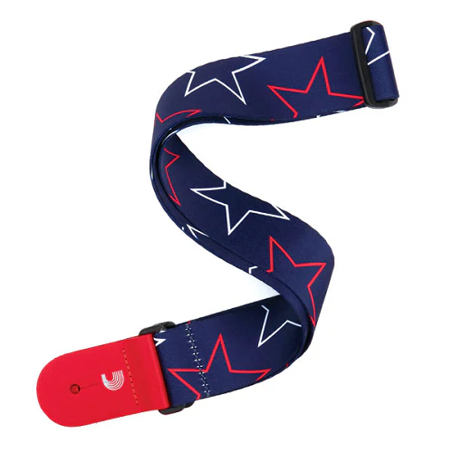 D'Addario Planet Waves Americana Woven Polyester Stars & Stripes Guitar Strap