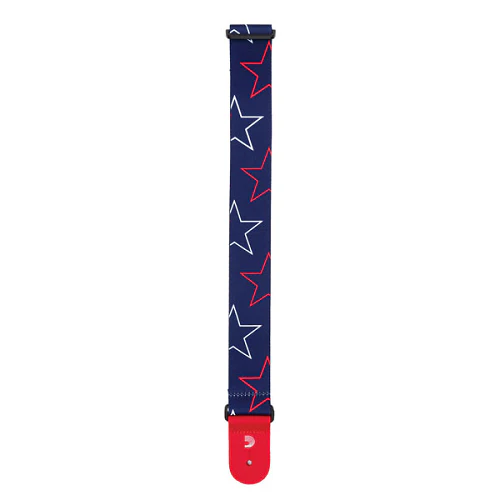 D'Addario Planet Waves Americana Woven Polyester Stars & Stripes Guitar Strap - Image 3