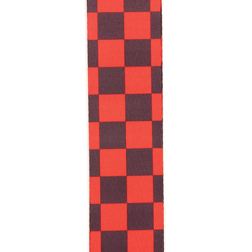 D'Addario Planet Waves Black and Red Large Checkerboard Woven Guitar Strap - Image 3