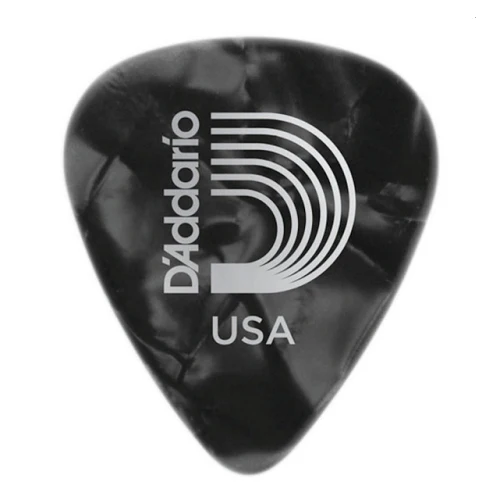 D'Addario Planet Waves Black Pearl Celluloid Guitar Picks 25 Packs
