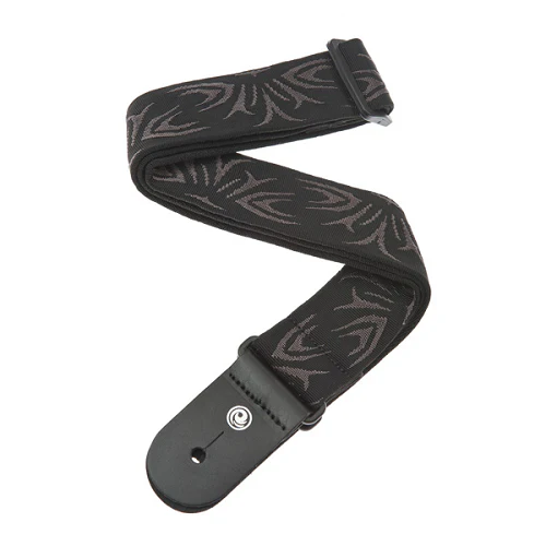 D'Addario Planet Waves BLACK/GREY Tattoo Woven Guitar Strap