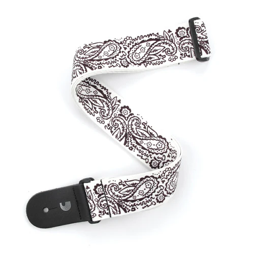 D'Addario Planet Waves Blue Paisley Woven Guitar Strap - Image 2