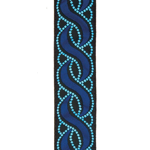 D'Addario Planet Waves Blue Twist Guitar Strap - Image 2