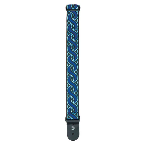 D'Addario Planet Waves Blue Twist Guitar Strap - Image 3