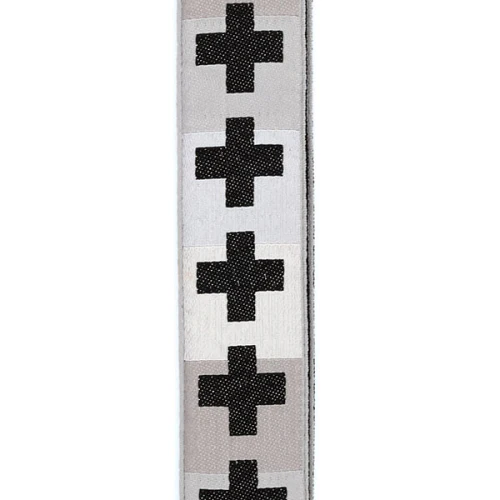 D'Addario  Planet Waves Checkered Crosses Woven Guitar Strap - Image 2