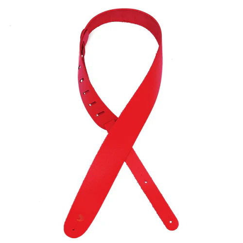 D'Addario Planet Waves Classic Leather Guitar Strap - Red or Blue - Image 2