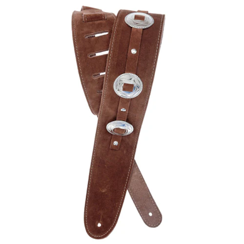 D'Addario Planet Waves Conchos Leather Guitar Strap - Image 3