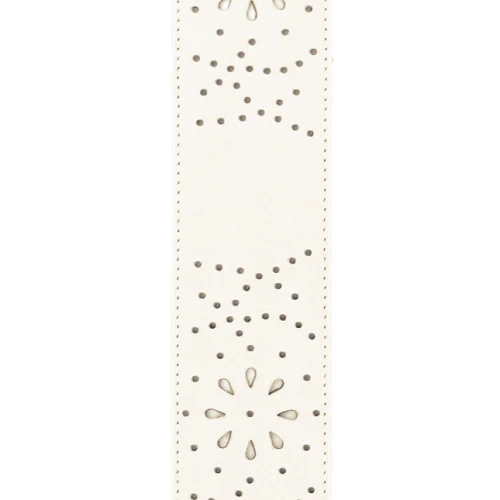 D'Addario Planet Waves Perforated White Leather Guitar Strap - Image 2