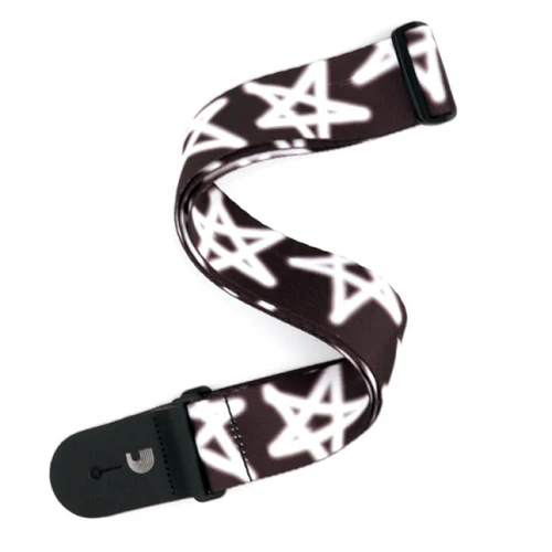 D'Addario Planet Waves Polyester Woven Guitar Strap W/ Grafiti Stars