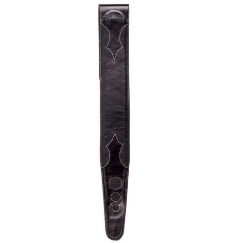 D'Addario Planet Waves Premium Leather Onyx Guitar Strap