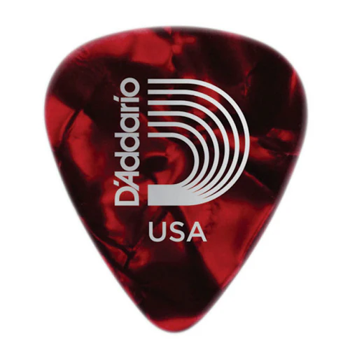 D'Addario Planet Waves Red Pearl Celluloid Guitar Picks 100 Picks